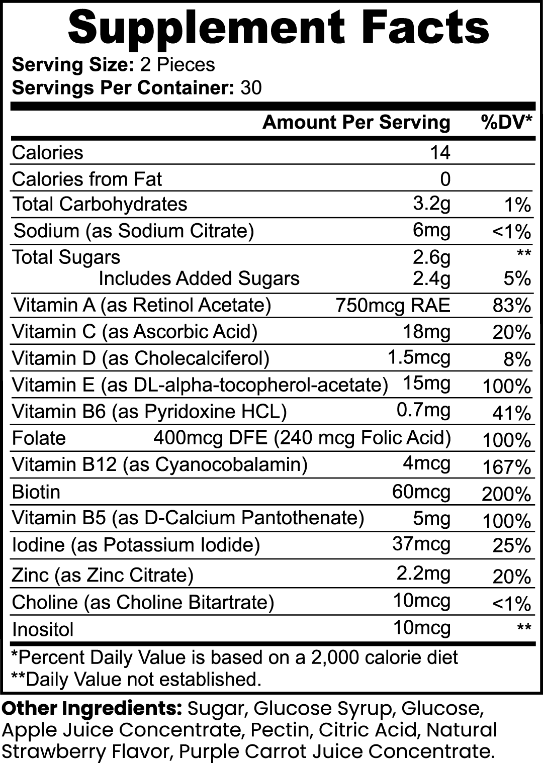 Foresight Multivitamin Gummy Bears