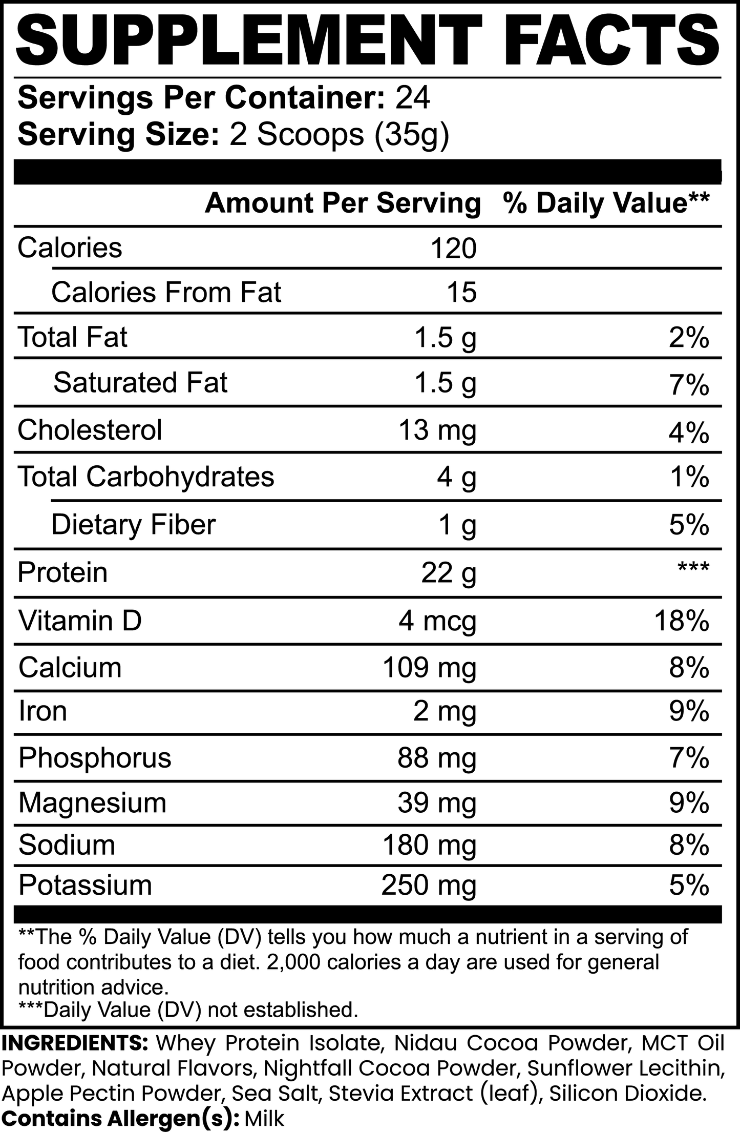 Bullseye Advanced Whey Protein Isolate Chocolate